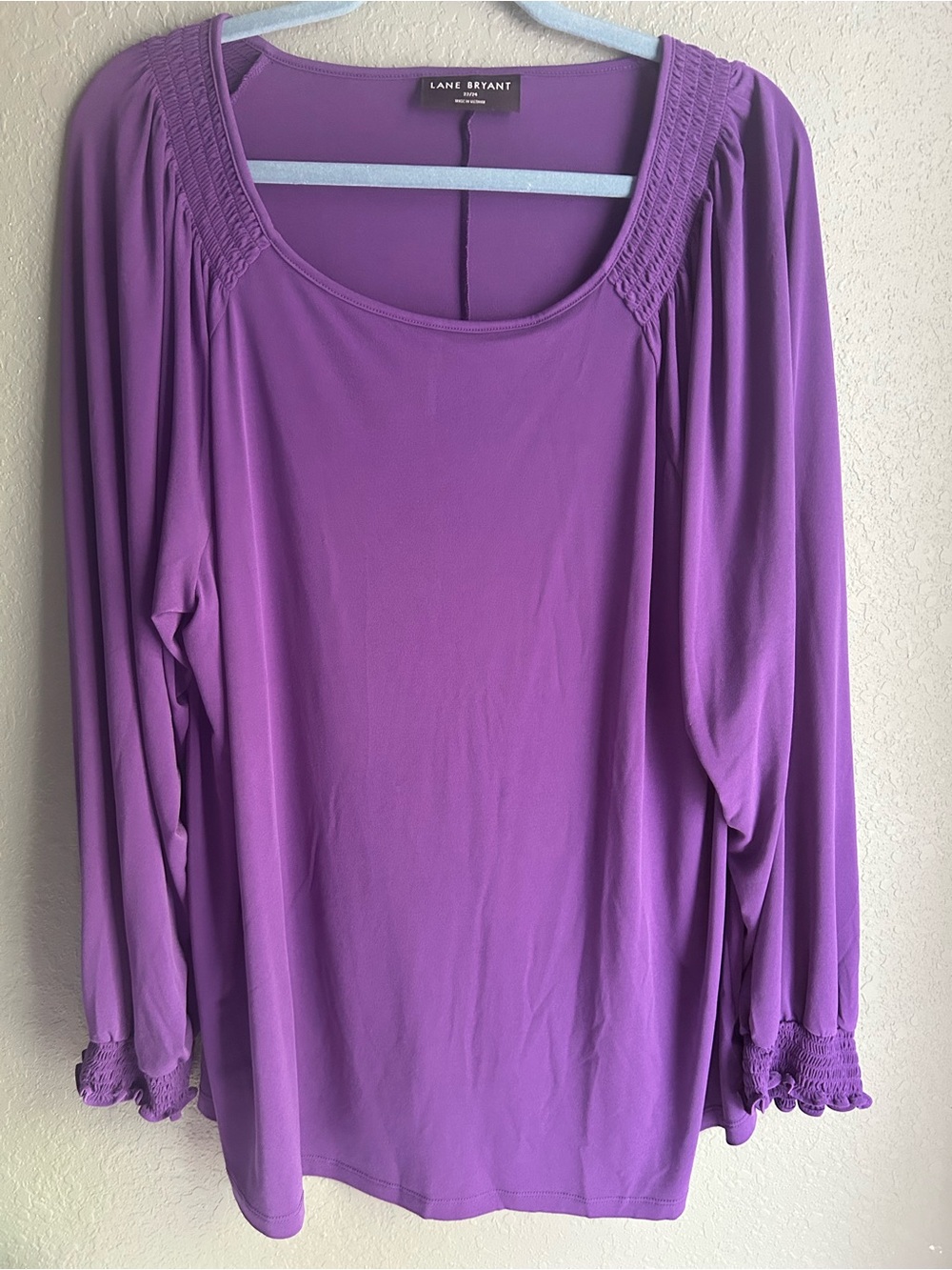 Lane Bryant purple long sleeve blouse
